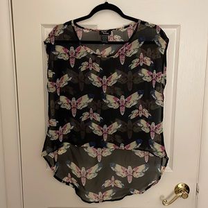 Teenager Runaway Sheer Top Sz Sm